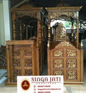 Mimbar-Masjid-Ukir-Atap-Kubah-Kayu-Jati