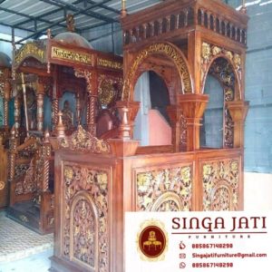 Mimbar-Masjid-dan-Jam-Hias-Ukiran-Kaligrafi - Copy