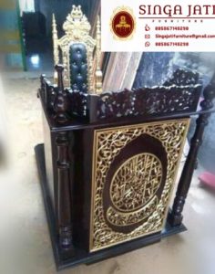 Mimbar-Masjid-Dan-Kursi-Minimalis-Ukiran-Kaligrafi-Arab