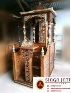 Mimbar-Masjid-Harga-Murah-Ukiran-Kaligrafi-Atap-Kubah