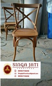 Kursi-Kafe-Back-Cross-Kayu-Jati