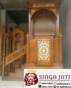 Mimbar-Masjid-Tingkat-Kayu-Jati