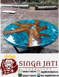 Meja-Resin-Bulat