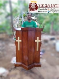Mimbar-Gereja-Podium-Salib-Kayu-Jati