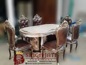 Meja-Makan-Marmer-Oval