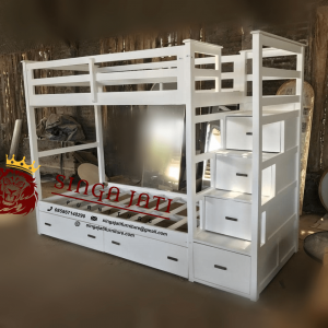 Tempat-Tidur-Tingkat-Putih