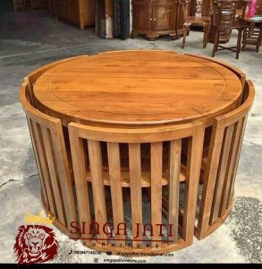 Meja-Makan-Kayu-Jati-Bulat