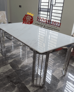 Meja-Makan-Marmer-Kaki-Stainless