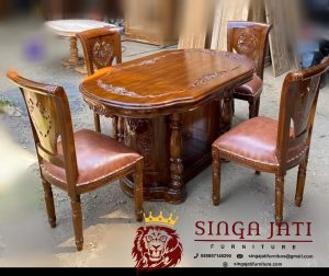 Meja-Makan-4-Kursi-Kayu-Jati-Modern