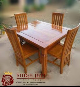 Meja-Makan-Minimalis-4-Kursi-Kayu-Jati